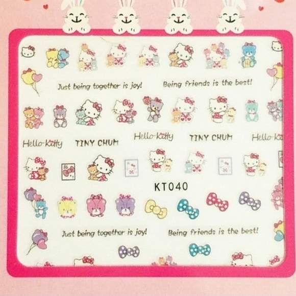 NWT Hello Kitty Nail Art Design Stickers N°1 FRIENDSHIP! - Picture 2 of 14